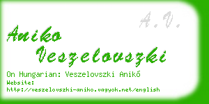 aniko veszelovszki business card