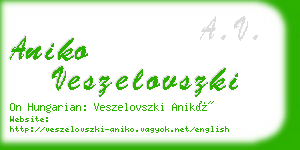 aniko veszelovszki business card